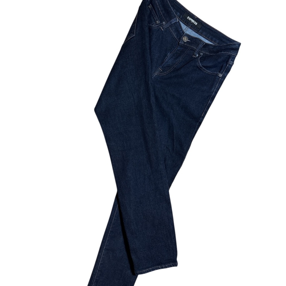 Dark Blue Denim Jeans by Express. Size 28 x 30. Slim. Hyperstretch